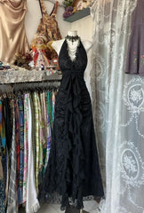 Black Elegant Vintage Prom Party Gown Evening Dress cg25250