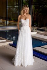 Wedding Dresses Lace Long Corset Ball Gown Wedding Dress Juliet JT2670SW Off White