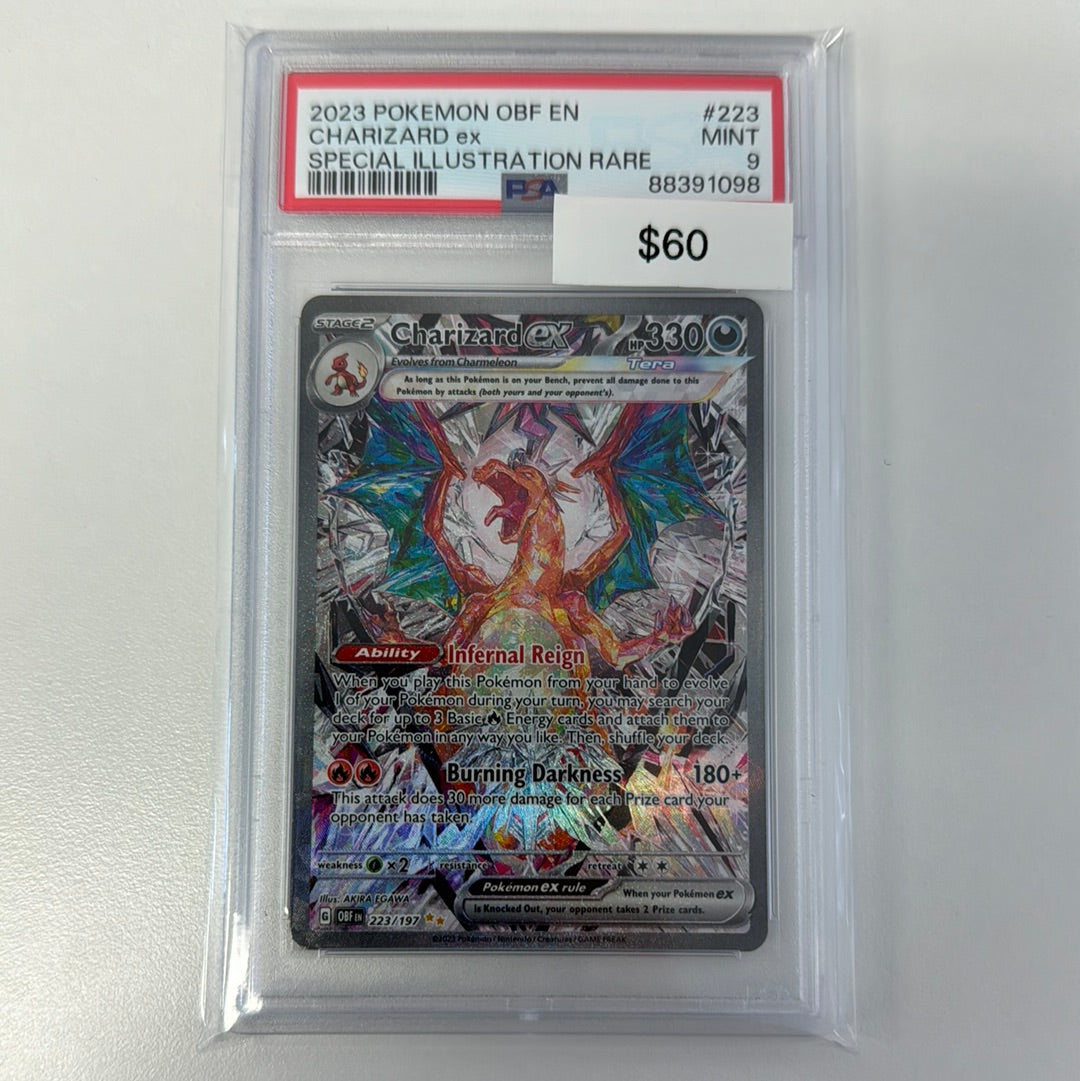 Pokémon Obsidian Flames Charizard EX #223 PSA 9