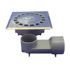 SUMIDERO PVC SIFONICO 360º ESTÁNDAR INOXIDABLE T-88 VHI 15 x 15 cm / 65 x 165 x 51 mm / Ø50 mm
