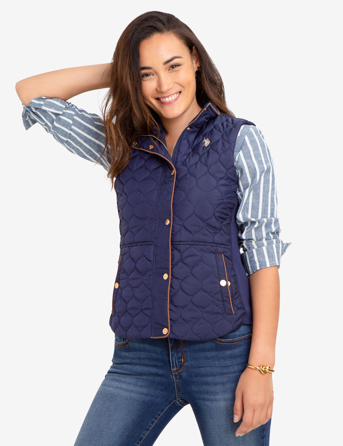 SIDE KNIT QUILTED VEST - U.S. Polo Assn.