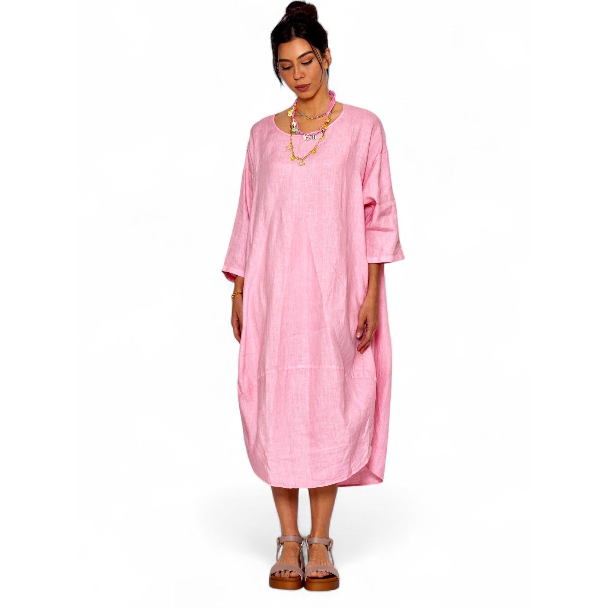 Linen Tulip Dress - La Luna Lifestyle