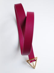 Bottega Veneta Pink Triangle Buckle Belt