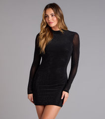Add elegance to your look with the Noelle Beaded Open Back Bodycon Mini Dress, a long sleeve dress featuring trendy sleeve details.