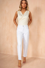 Lucy White Mom Jeans