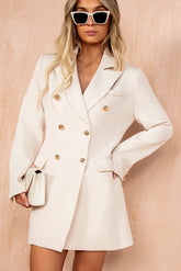 Quintana Cream Tailored Blazer Dress
