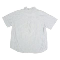 LEVI'S Mens White & Blue Stripe Short Sleeve Shirt XL Casual Cotton Blend