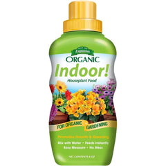 Espoma Organic Indoor! Plant Food for Large & Small Houseplants Like Pothos, Fiddle Leaf Fig, Monstera, Snake & Palms, Liquid Concentrate, 8 fl oz