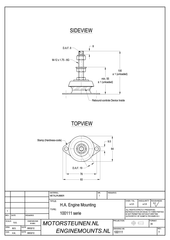 MD-Mount Motorsteun type 120 - 03 - M12 stift - max. 75 kg