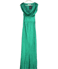 RAT & BOA Green Odessa Jacquard Maxi Dress UK M