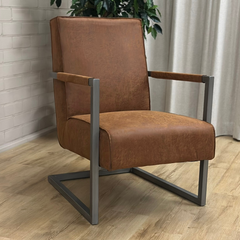 Fauteuil Quin - Microleder cognac | LABEL 51