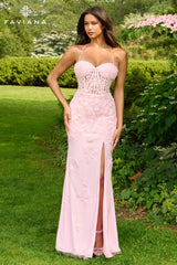 Light Pink Sweetheart Beaded Tulle Corset Dress With Lace-Up Back | 11255