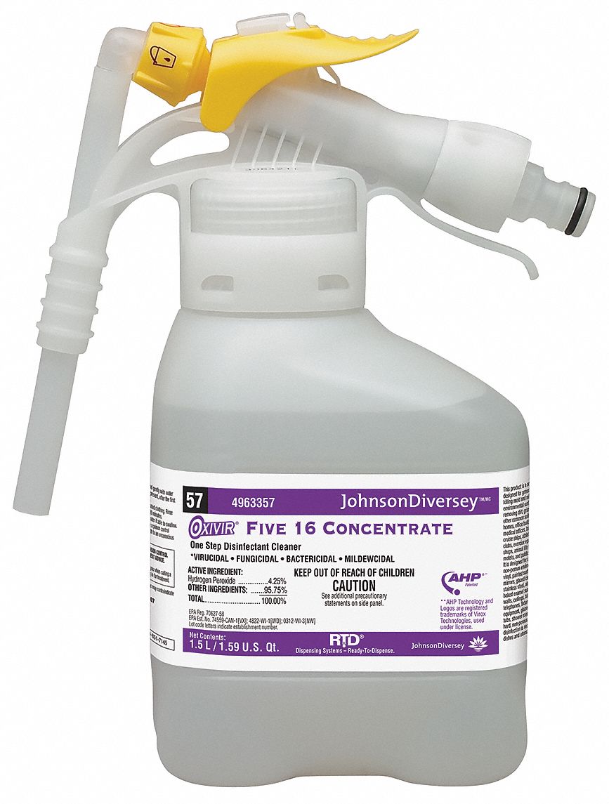 Diversey Cleaner and Disinfectant For Use With RTD Chemical Dispenser, 2 PK - 4963357