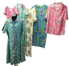 Dresses - Retro Floral Moomoo Dresses, House Lounge Vintage Nightgowns, Cosplay Costume A, by The Old Grainery (blouses, c...