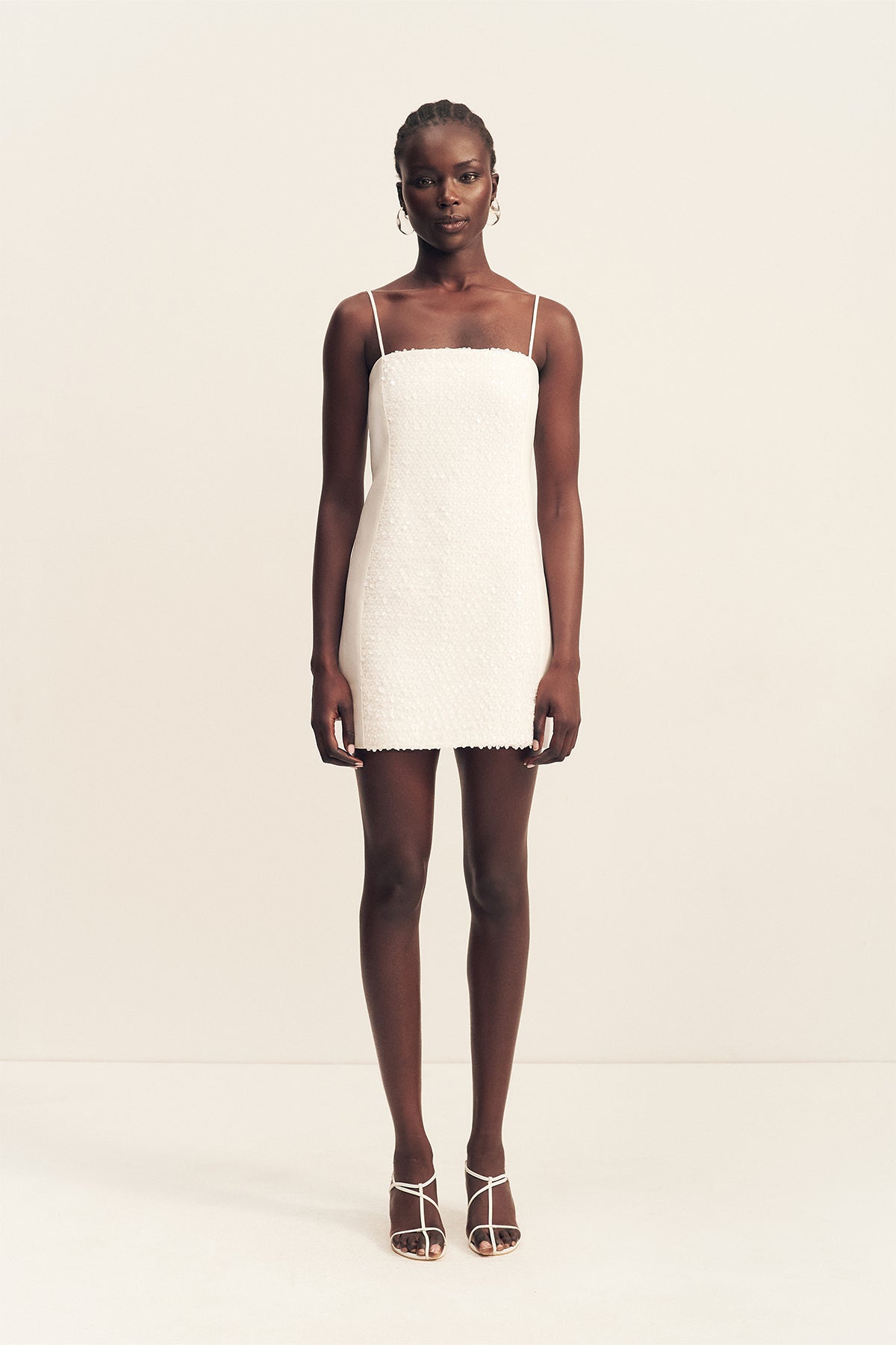 ELUNA PANELLED SEQUIN MINI DRESS_F