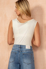 Joy Buttercream Slinky Wrap Bodysuit