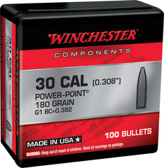 Winchester Ammo WB308P180X Centerfire Rifle 308Win 180gr Power Point 100 Per Box/10 Case