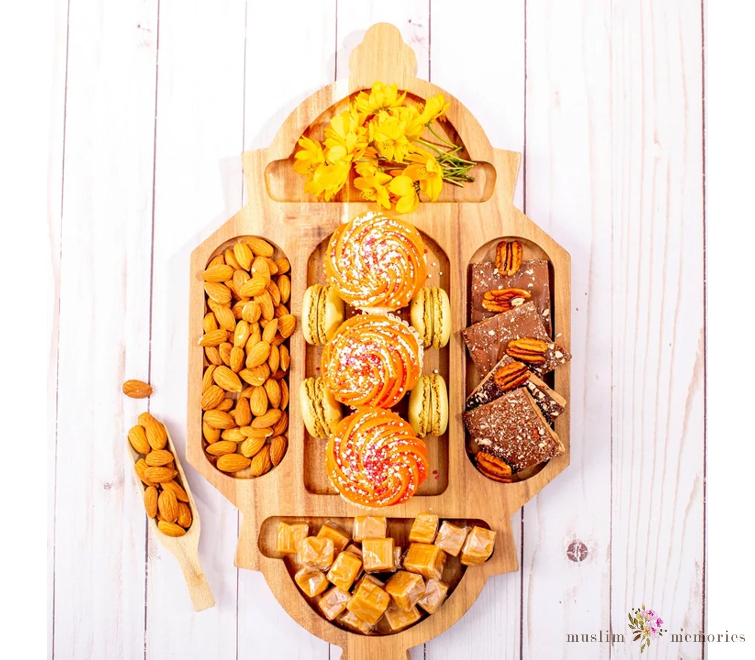Wooden Lantern Serving Tray Amasi Decor