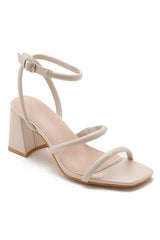 Bella Stone PU Block Heels
