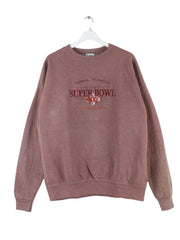 Lee 2001 Super Bowl XXXV Embroidered Sweater Rot XXL