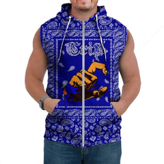 Crips Gang Skull Sleeveless Hoodie