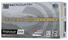 Federal P7BCLRX1 BackCountry 7mm BC 168gr 20 Per Box/10 Case