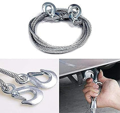 12 FT Emergency Towing Steel Wire Rope - 12 MM