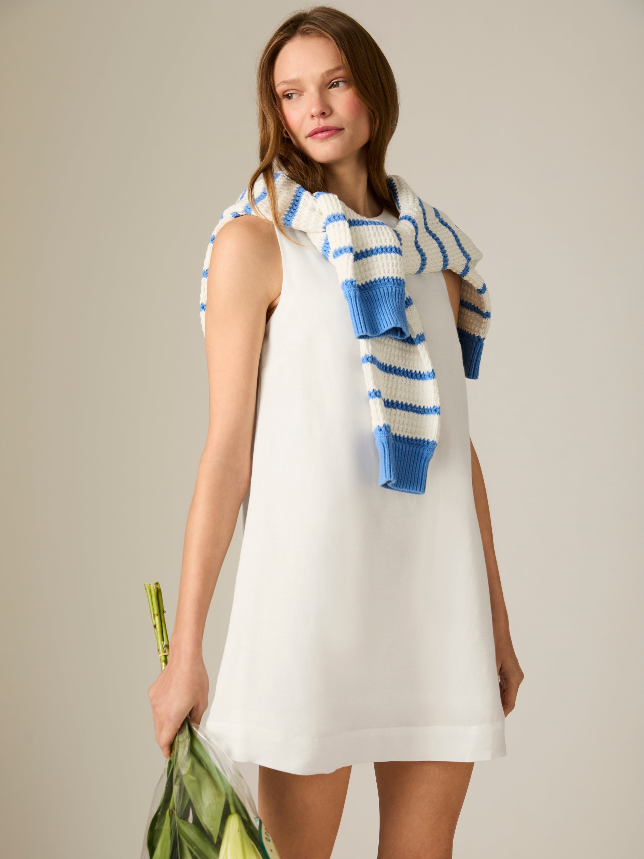 COOPER LINEN SLEEVELESS MINI DRESS