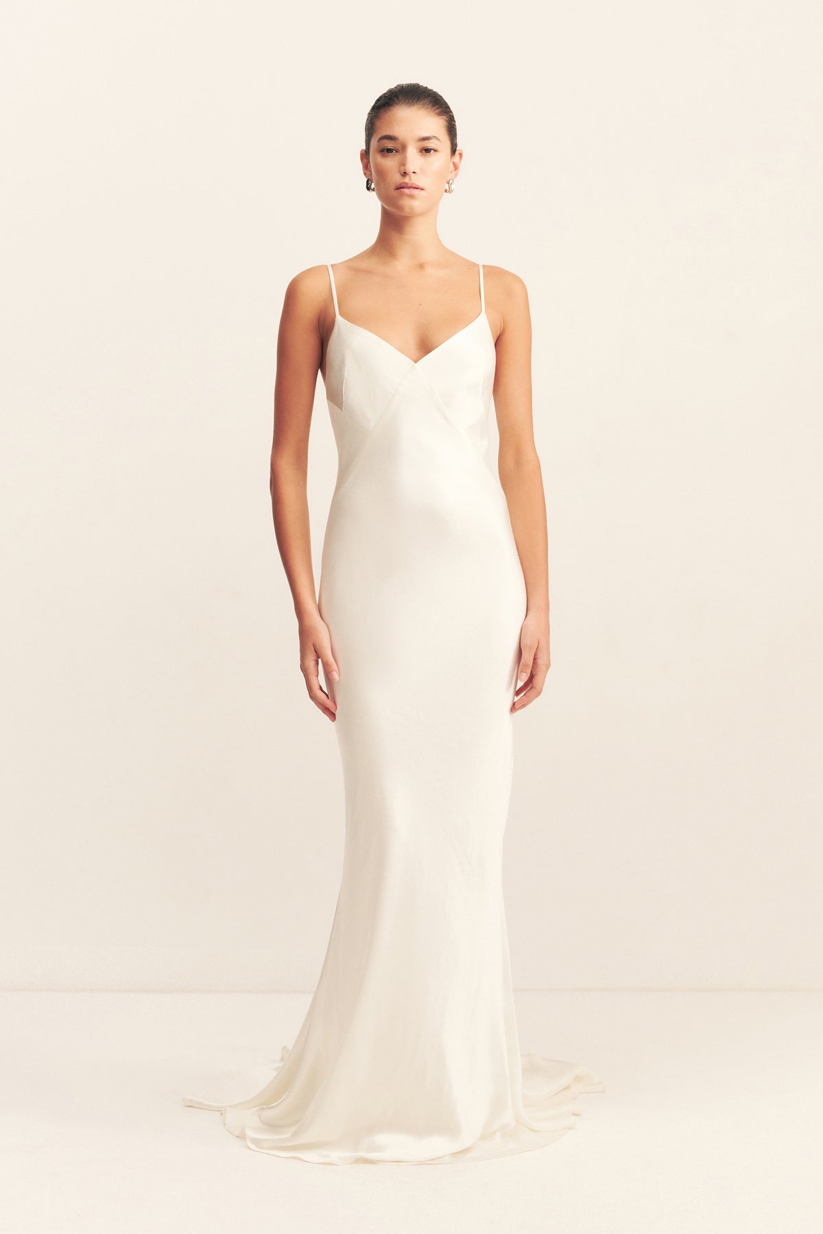 LA LUNE LOW BACK GOWN - WHITE_F
