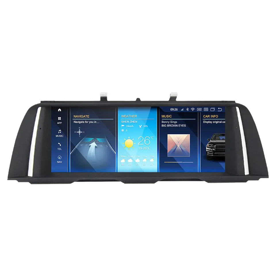 BMW 5 Series F10/F11 (2011–2012) – CIC 10.25 inch Android Multimedia System | GPS | Wi-Fi | 4G SIM | Bluetooth | A2DP | Wireless Apple CarPlay & Android Auto | 360° View