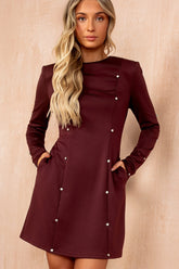 Morrigan Plum Studded Mini Dress