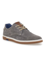 Scarpe Stringate Grigio Militare con Tomaia Traforata in Pelle PITTARELLO ECO 200012