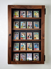 Card Display Cabinet in Walnut or Black Lacquered Oak