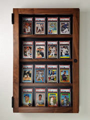 Card Display Cabinet in Walnut or Black Lacquered Oak