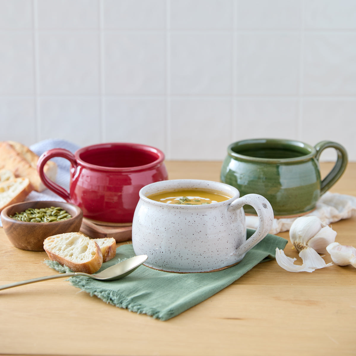 Rustic Pottery Soup Mug