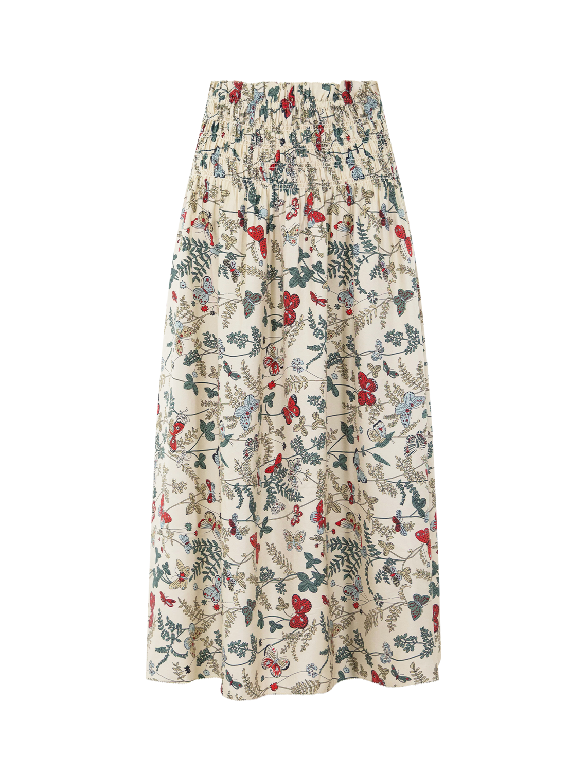 The Great the canary skirt in floating butterfly skirt - front view.