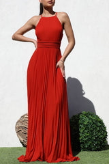 Pleated Maxi Dress