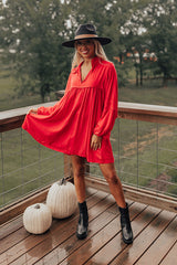 Style Code Babydoll Dress in Red