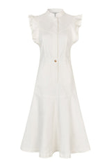 White Denim Dress