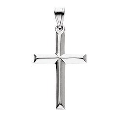 Christian Cross 14k White Gold Pendant
