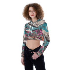 All-Over Print Women's Crop Top Hoodie