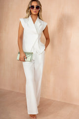 Valeria White Tailored Waistcoat