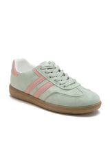 Alaina Green Suedette Trainers