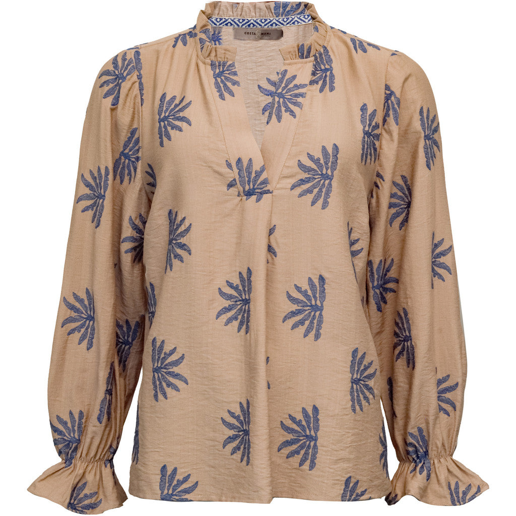 CostaMani Miley Bluse Sand Blå