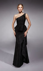 ALYCE Paris 27732 Special Occasion One Shoulder Neckline Peplum Mermaid Dress