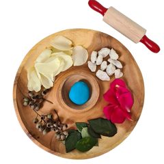 Round Natural Activity Tray