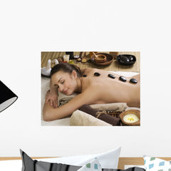 Spa. Stone massage. Dayspa Wall Mural