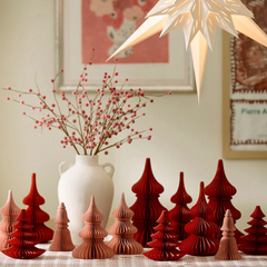 Bungalow Honeycomb Tree Spruce H24 - Ruby