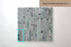 Eon – Sage Green Mini Kitkat Stone Mosaic Tile (298x305 Sheet) | Box Of 11 Sheets – 1m²