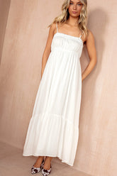 Tessa White Cotton Cami Dress